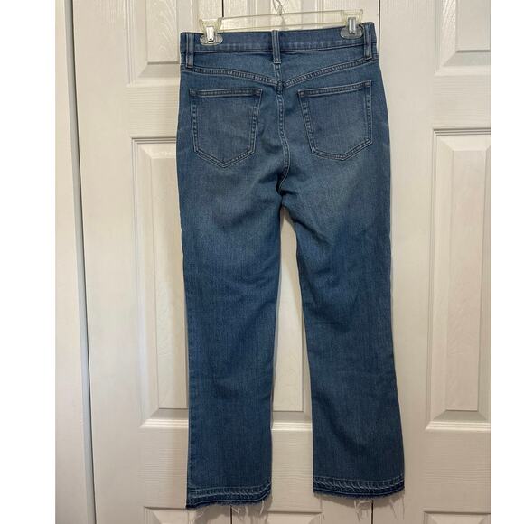 J Crew Billie Demi Boot Crop Raw Hem Button Fly Jeans Size 27/4 - Picture 4 of 9
